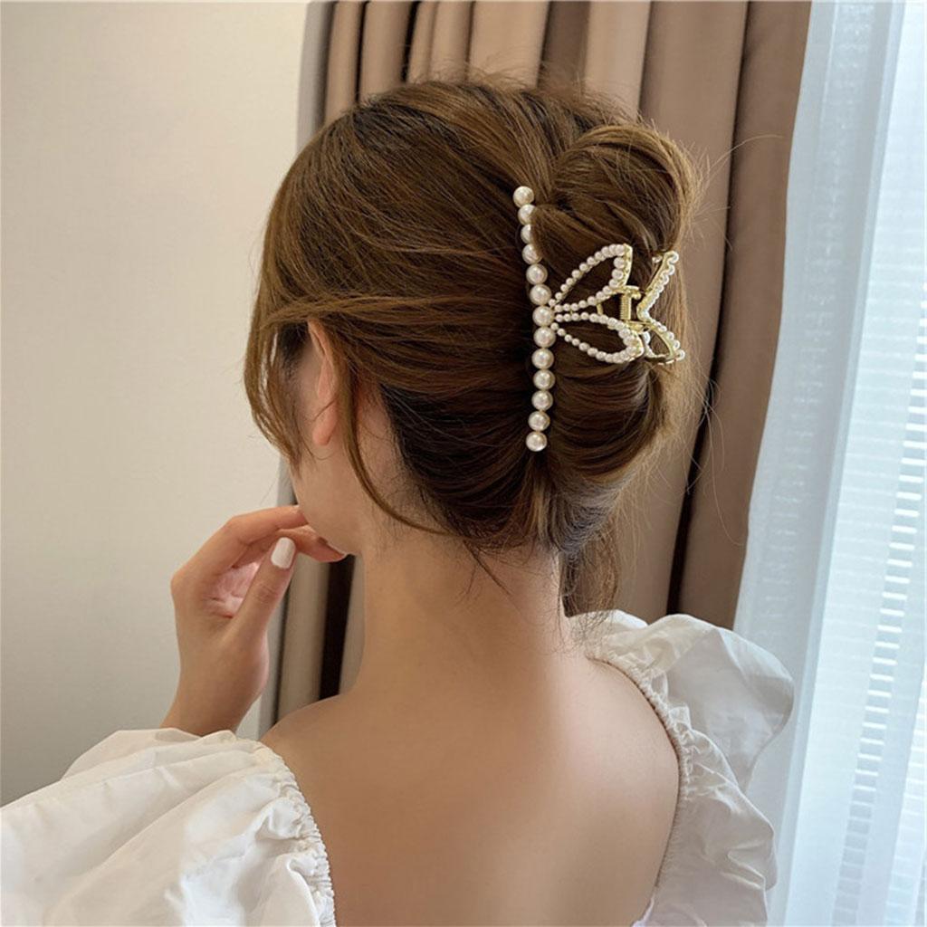 Hair Claw Pearl Hair Clip For Women Girl Makeup Hair Accessories