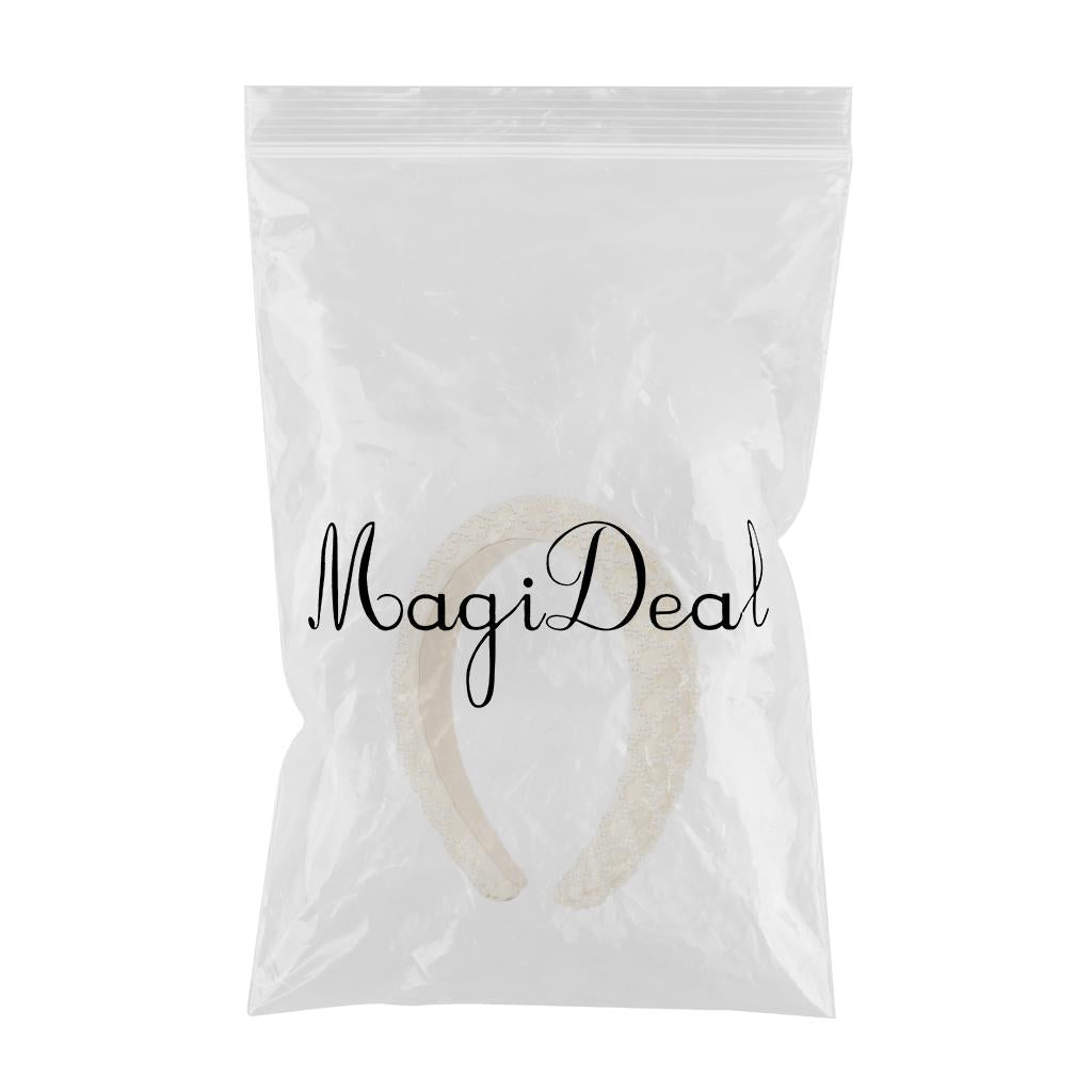 Women Elegant Pearl Headband Girls Hairband Hair Hoop Accessories Diagonal stripes