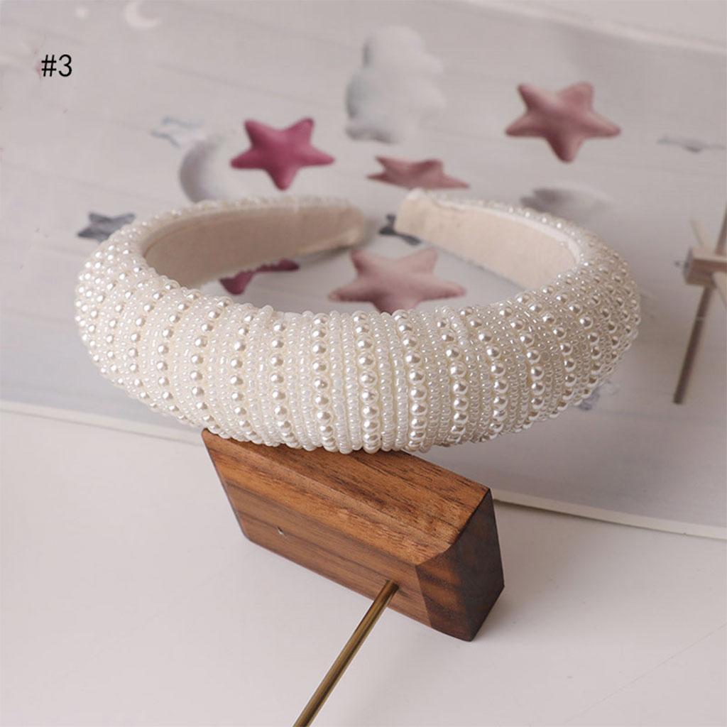 Women Elegant Pearl Headband Girls Hairband Hair Hoop Accessories Large small pearls