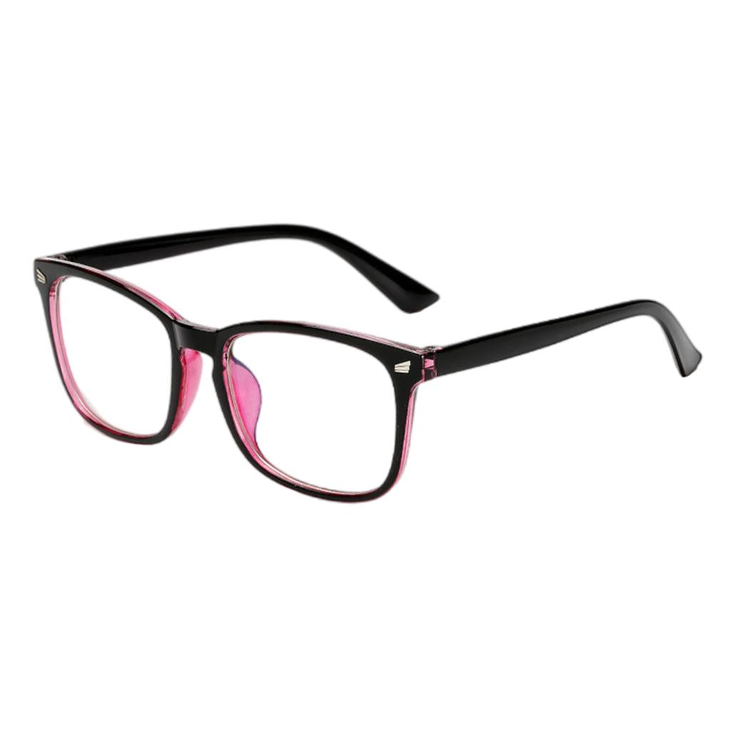 Plain Glasses Unisex Black Frame Clear Simple Retro Style for Men Women Male