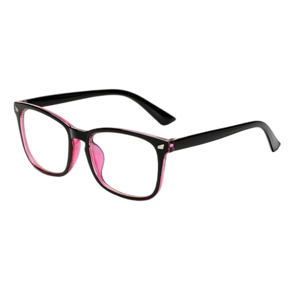 Plain Glasses Unisex Black Frame Clear Simple Retro Style for Men Women Male