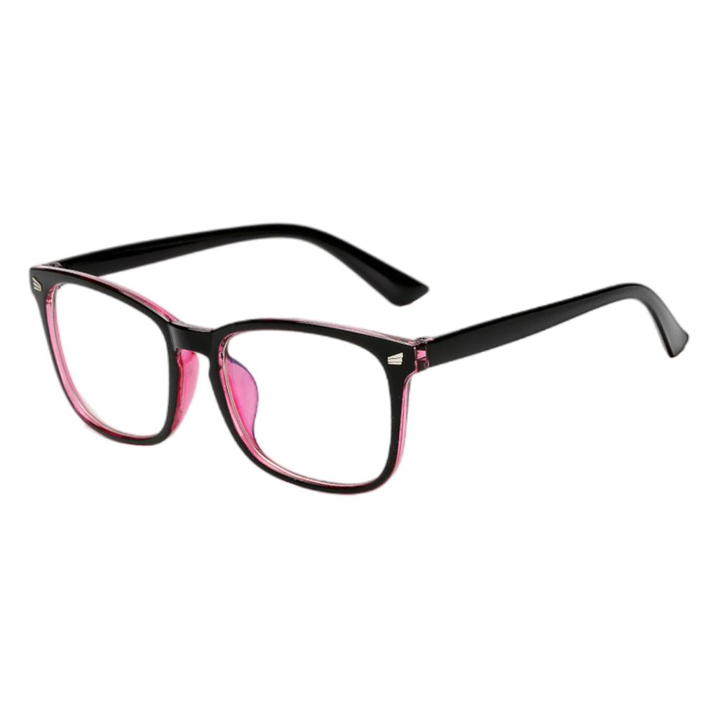 Plain Glasses Unisex Black Frame Clear Simple Retro Style for Men Women Male