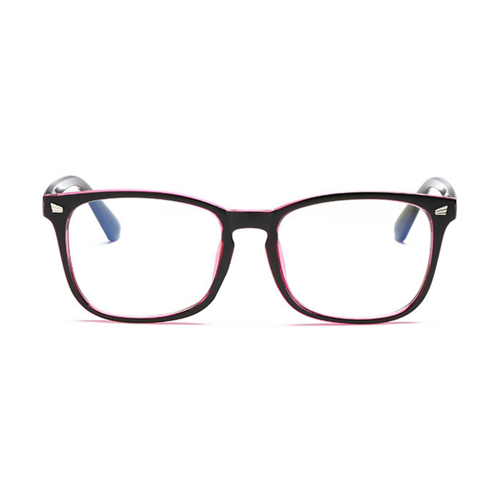 Plain Glasses Unisex Black Frame Clear Simple Retro Style for Men Women Male