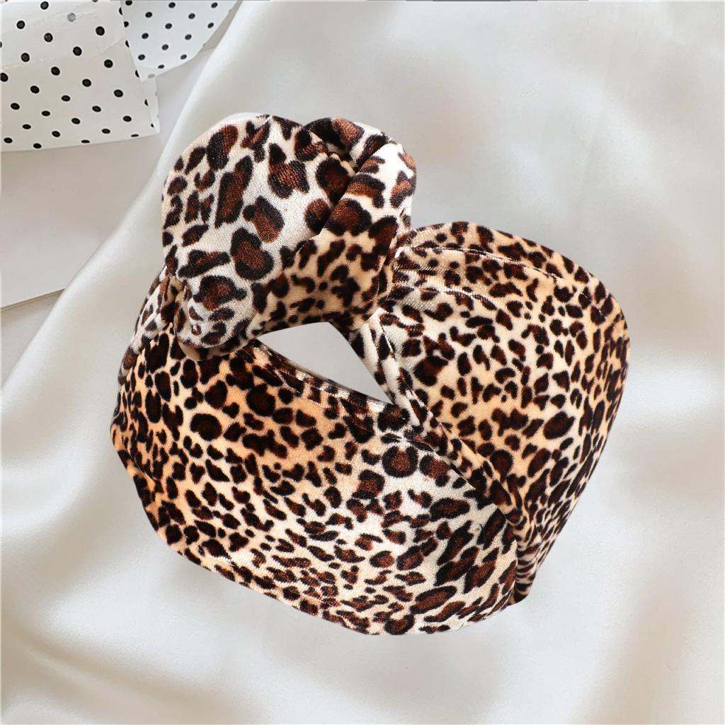 Women Wire Headwear Hair Band Headband Holiday Headdress Girl Hair Holder Coffee Leopard Print