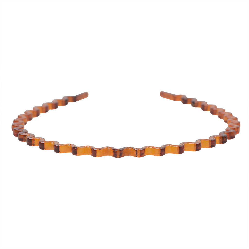 3Pcs Simple Hair Headband Wavy Hoop Band Multicolor Women Yellow brown red 2