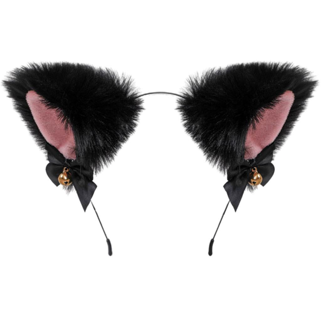 Cat Ears Head Hoop Hair Holder Hairband Headwear Accessories for Festival black
