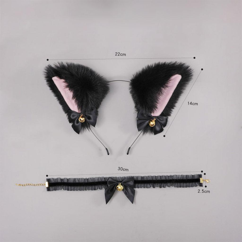Cat Ears Head Hoop Hair Holder Hairband Headwear Accessories for Festival black