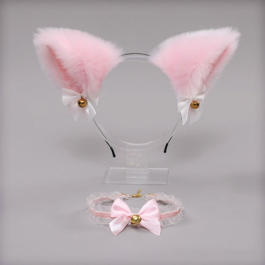Cat Ears Head Hoop Hair Holder Hairband Headwear Accessories for Festival pink