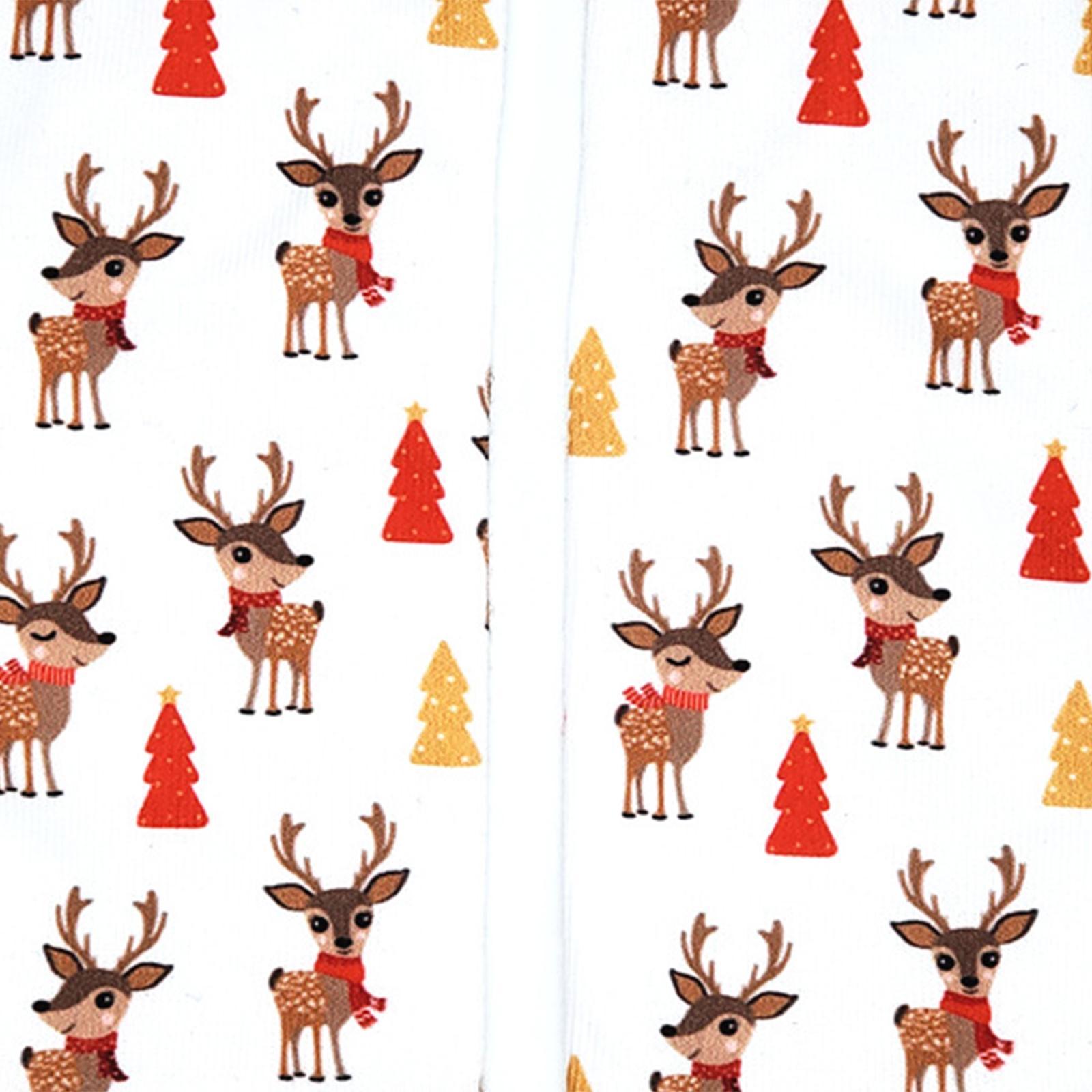 Fashion Low Crew Socks Chrismas Short Sock Breathable for Girls Boys Men Cute Deer White
