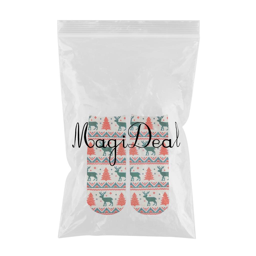 Fashion Low Crew Socks Chrismas Short Sock Breathable for Girls Boys Men Cristmas Tree Deer