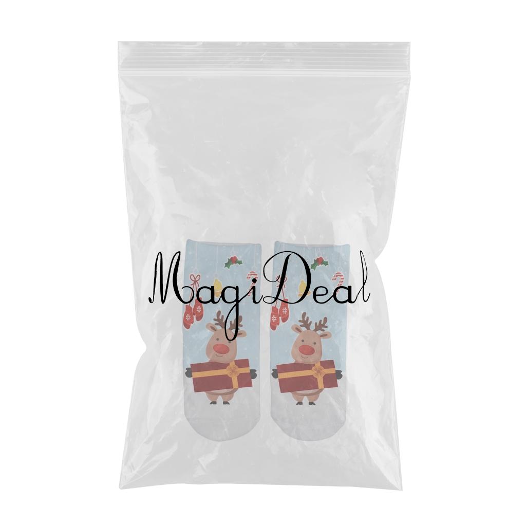 Fashion Low Crew Socks Chrismas Short Sock Breathable for Girls Boys Men Cute Deer Present