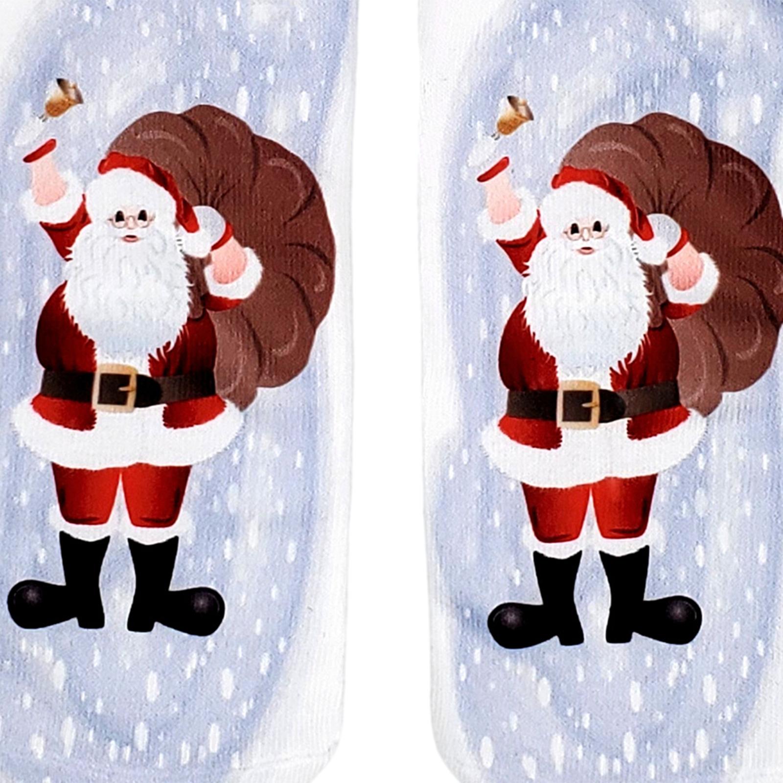 Fashion Low Crew Socks Chrismas Short Sock Breathable for Girls Boys Men Santa  Purple