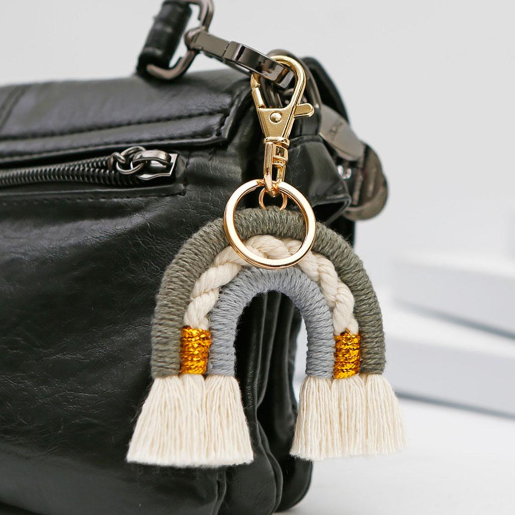 Rainbow Keychains Tassel Home Decor Handmade Boho Jewelry Making  Ash