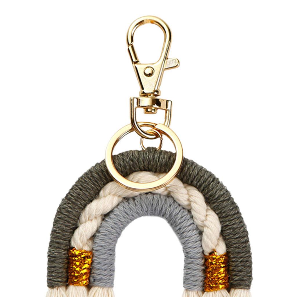 Rainbow Keychains Tassel Home Decor Handmade Boho Jewelry Making  Ash