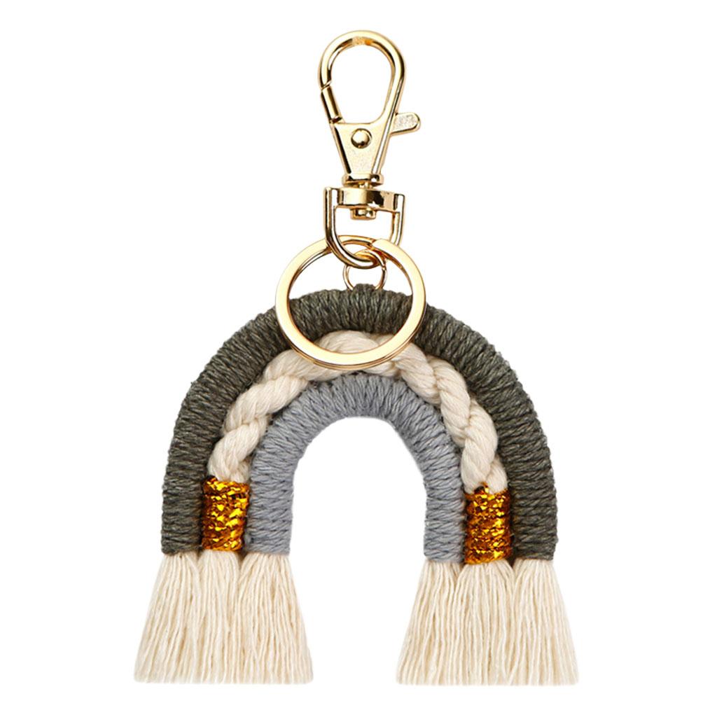 Rainbow Keychains Tassel Home Decor Handmade Boho Jewelry Making  Ash