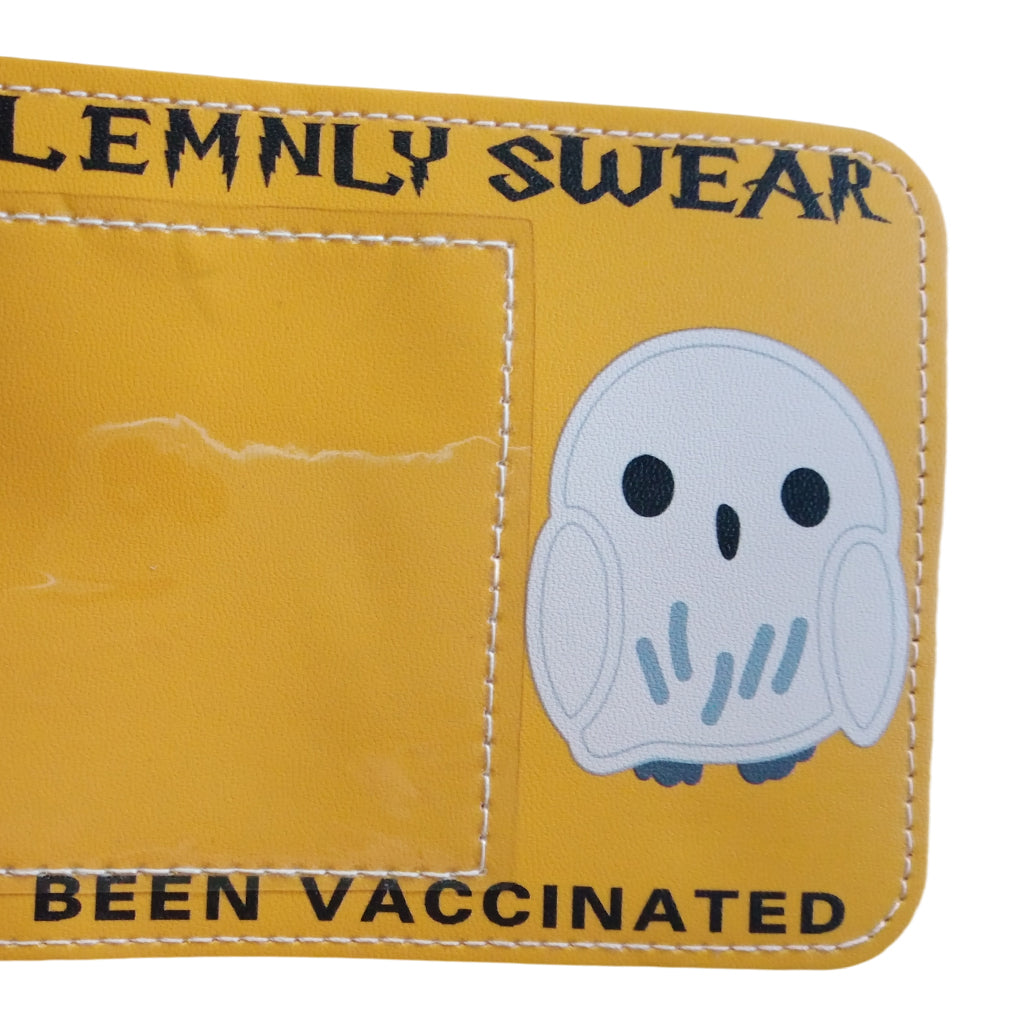Waterproof Vaccination Card Protector Name Cards Holder Yellow