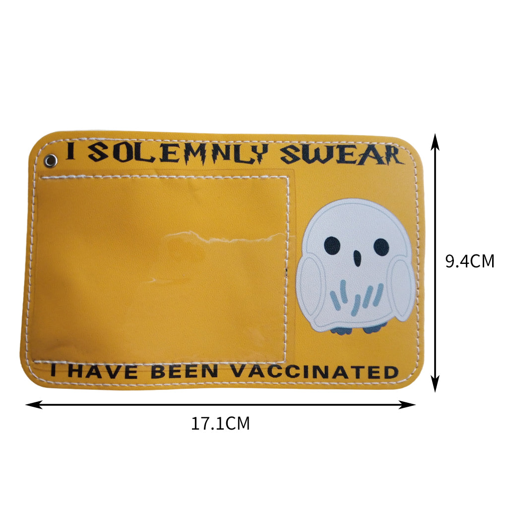 Waterproof Vaccination Card Protector Name Cards Holder Yellow