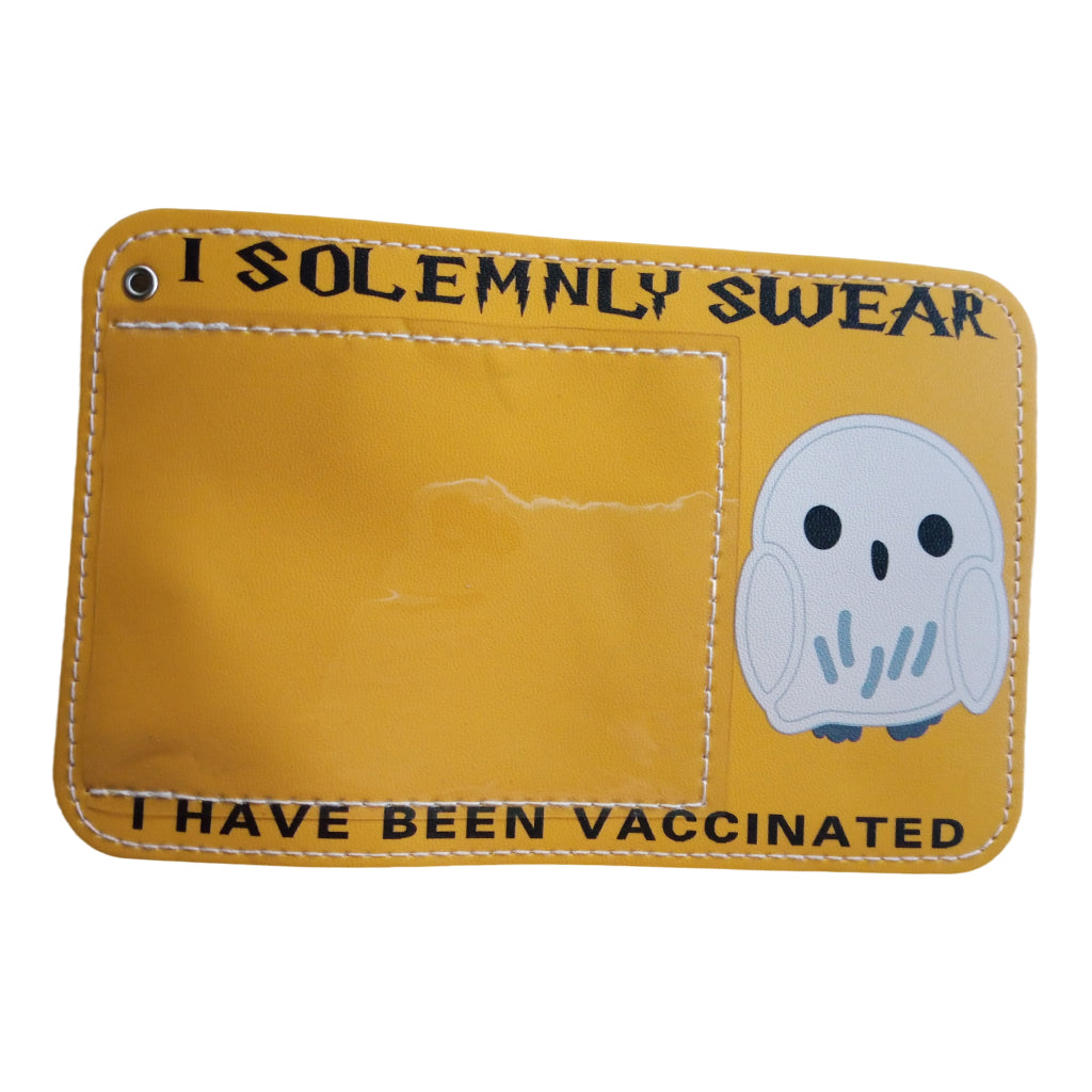 Waterproof Vaccination Card Protector Name Cards Holder Yellow