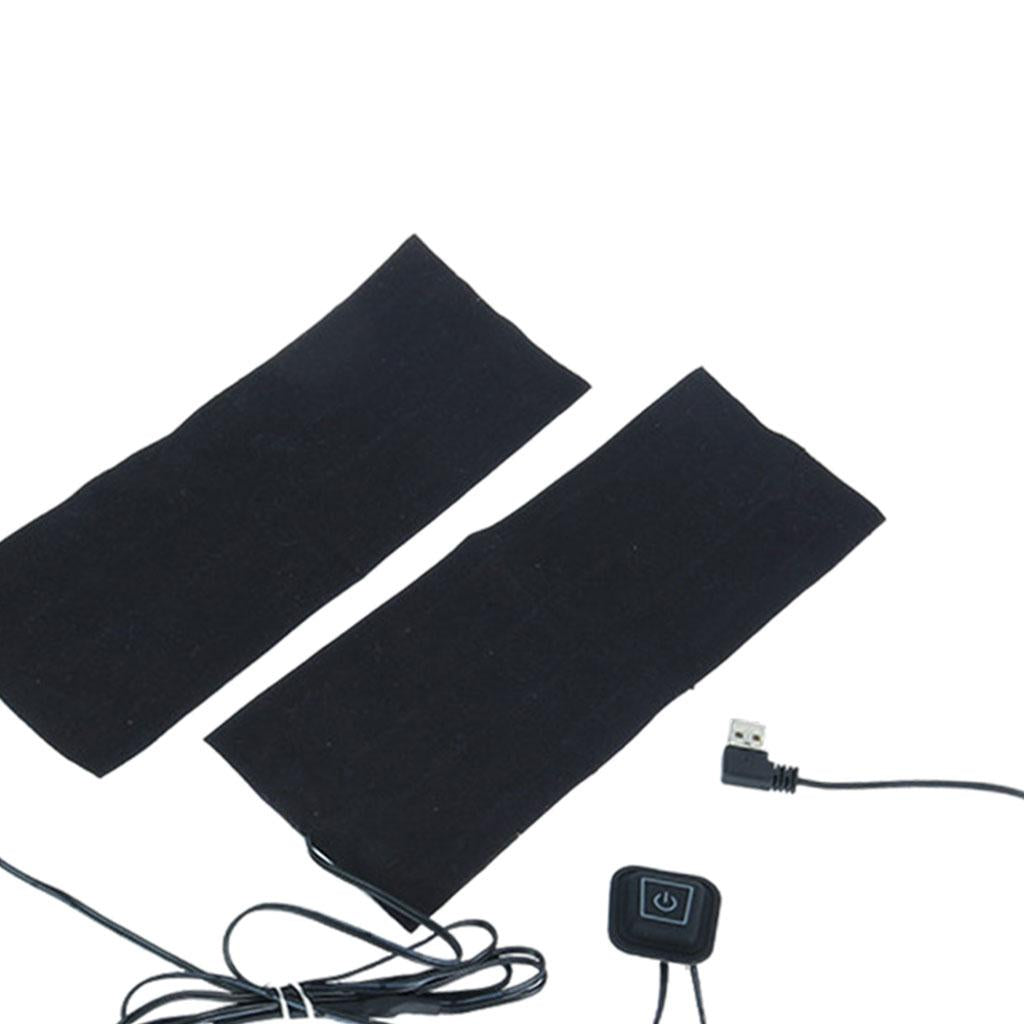 DC 5V USB Heating Pad Element 45 Degree Washable 26x10cm for Pants Vest