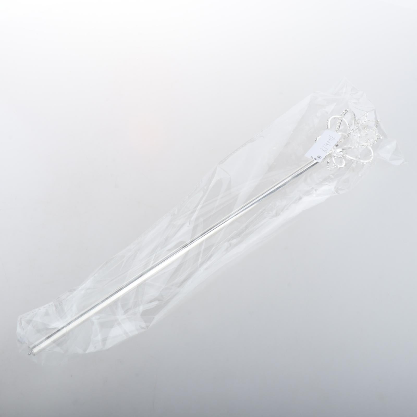 Alloy Fairy Wands Queen Scepter Handheld Props Cosplay Silver rhinestones