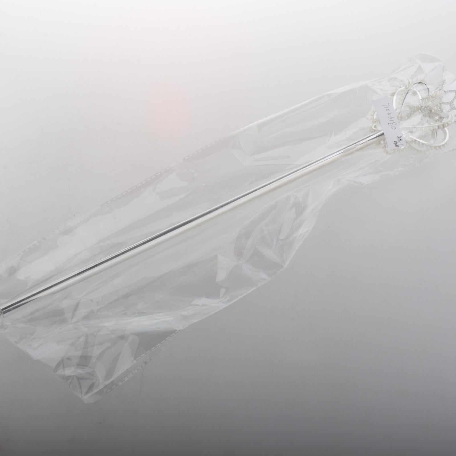 Alloy Fairy Wands Queen Scepter Handheld Props Cosplay Silver pearl