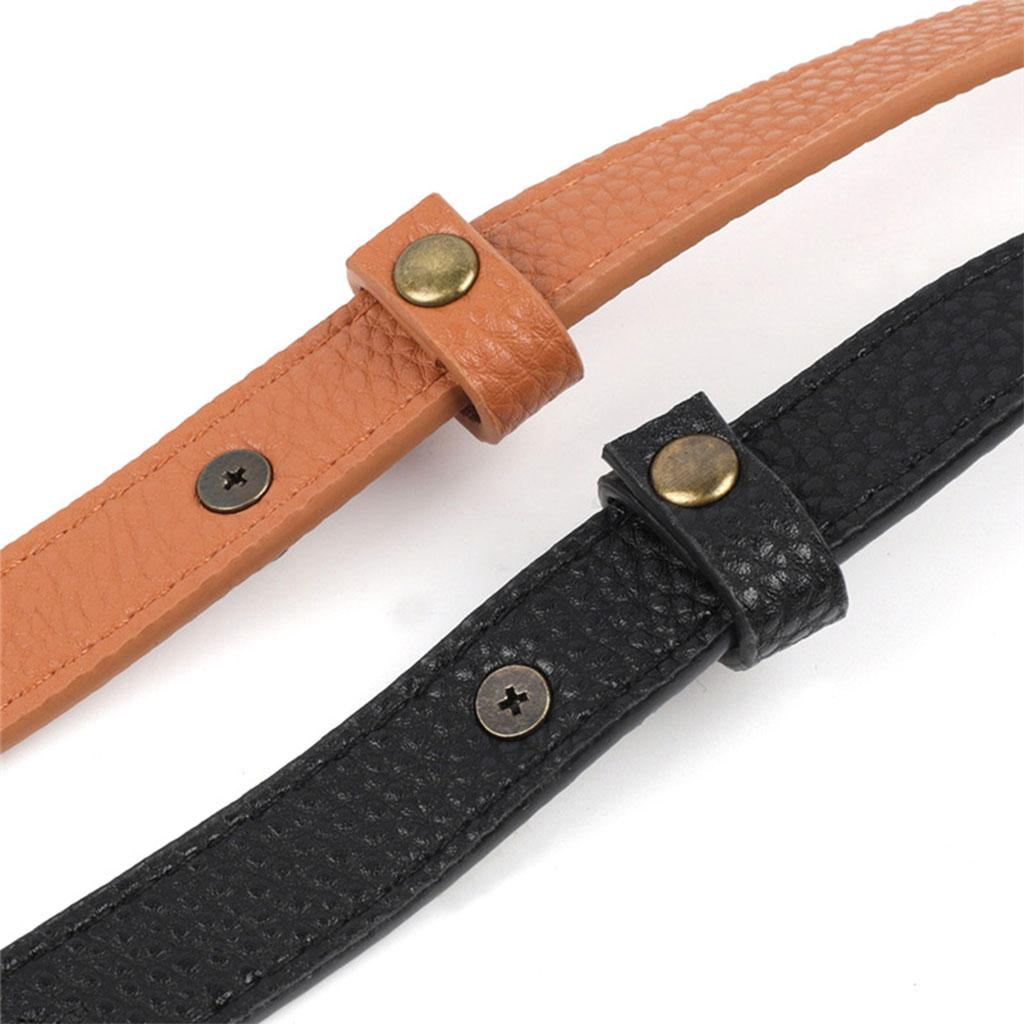 PU Leather Purse Handles DIY Shoulder Bag Replacement Straps Bag Belt Black