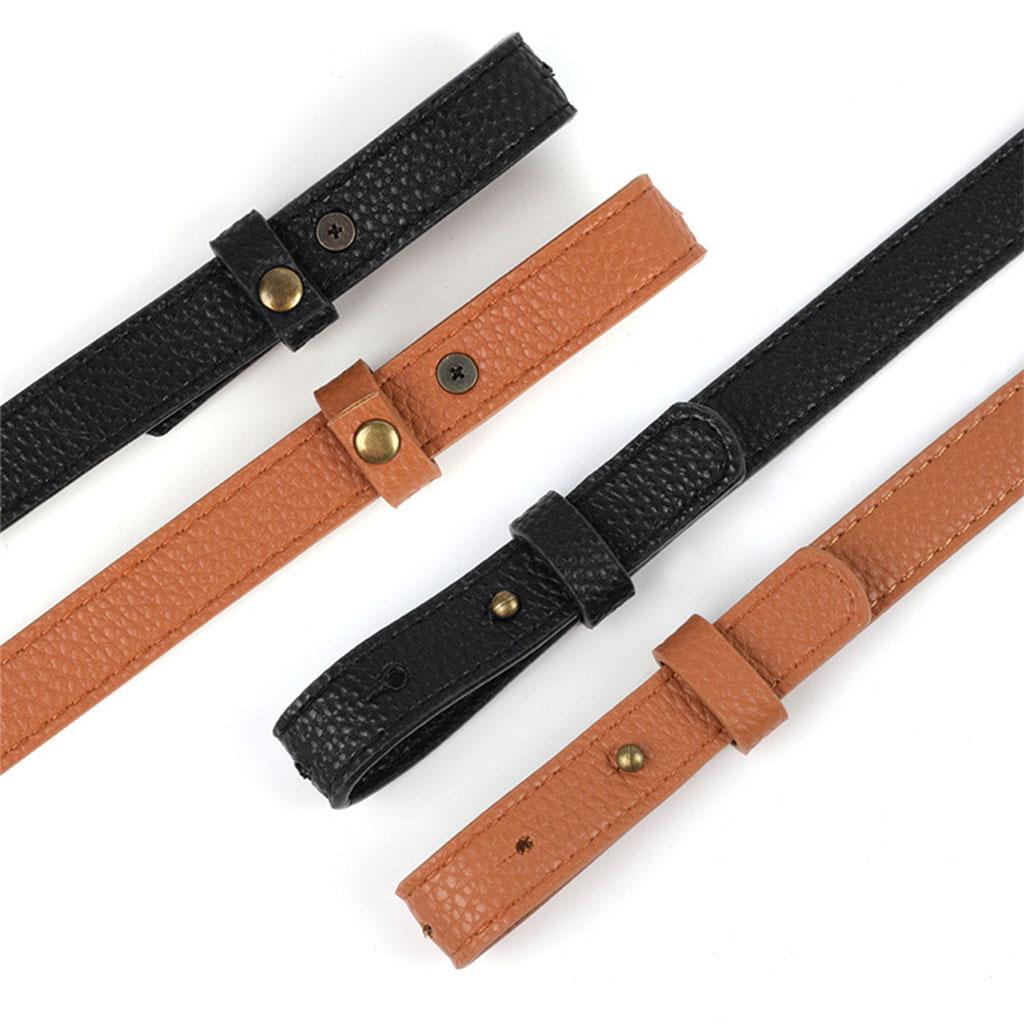 PU Leather Purse Handles DIY Shoulder Bag Replacement Straps Bag Belt Brown