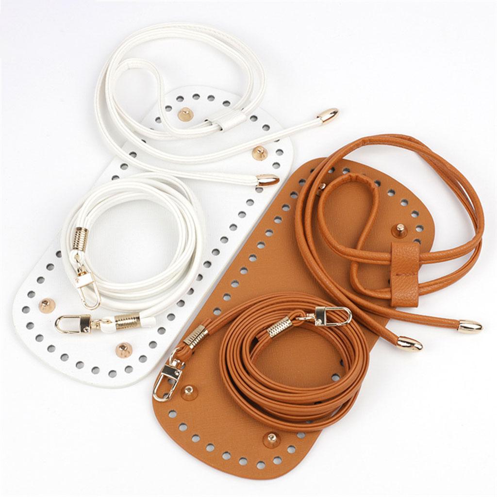 Bag Knitting Set Shoulder Strap Crochet Bag Handmade for Purse Making White