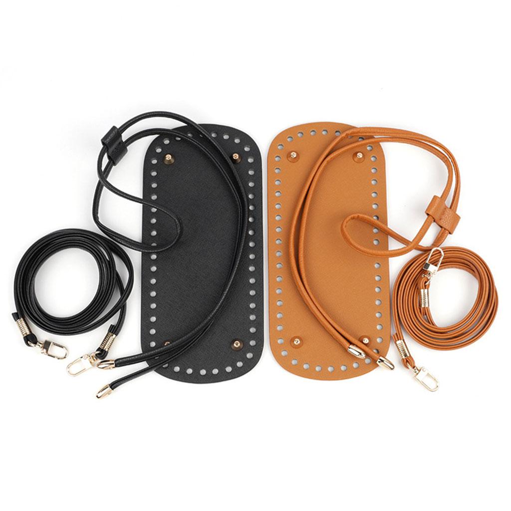 Bag Knitting Set Shoulder Strap Crochet Bag Handmade for Purse Making Black