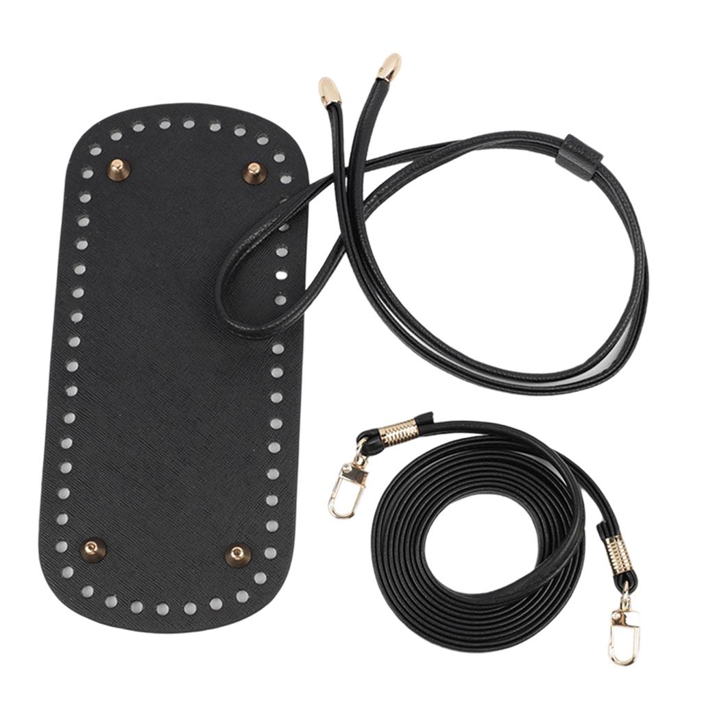 Bag Knitting Set Shoulder Strap Crochet Bag Handmade for Purse Making Black