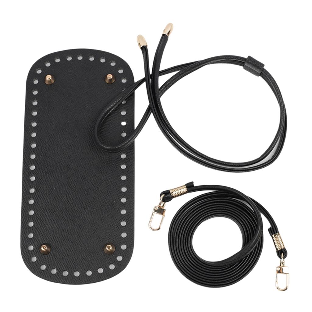 Bag Knitting Set Shoulder Strap Crochet Bag Handmade for Purse Making Black