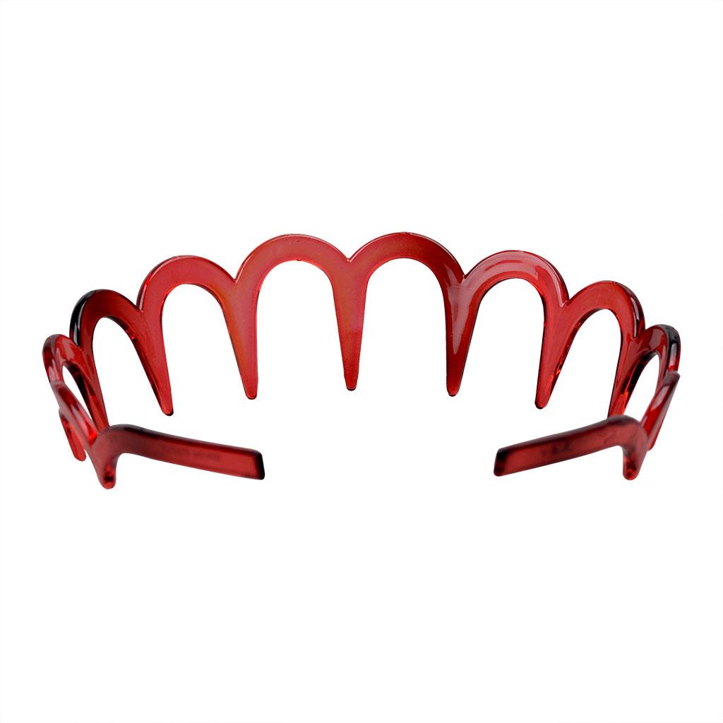Shark Tooth Hairband Zig Wave Headbands Non Slip Red for Sports Gym Women