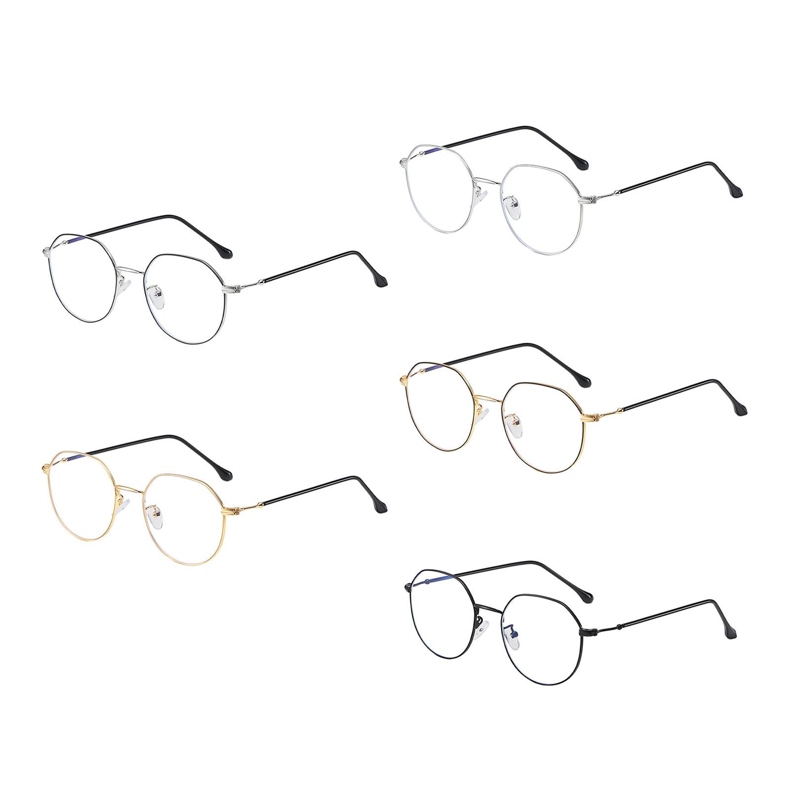 Irregular Glasses Clear Flat Lens Anti Blue Light for Men/Women black
