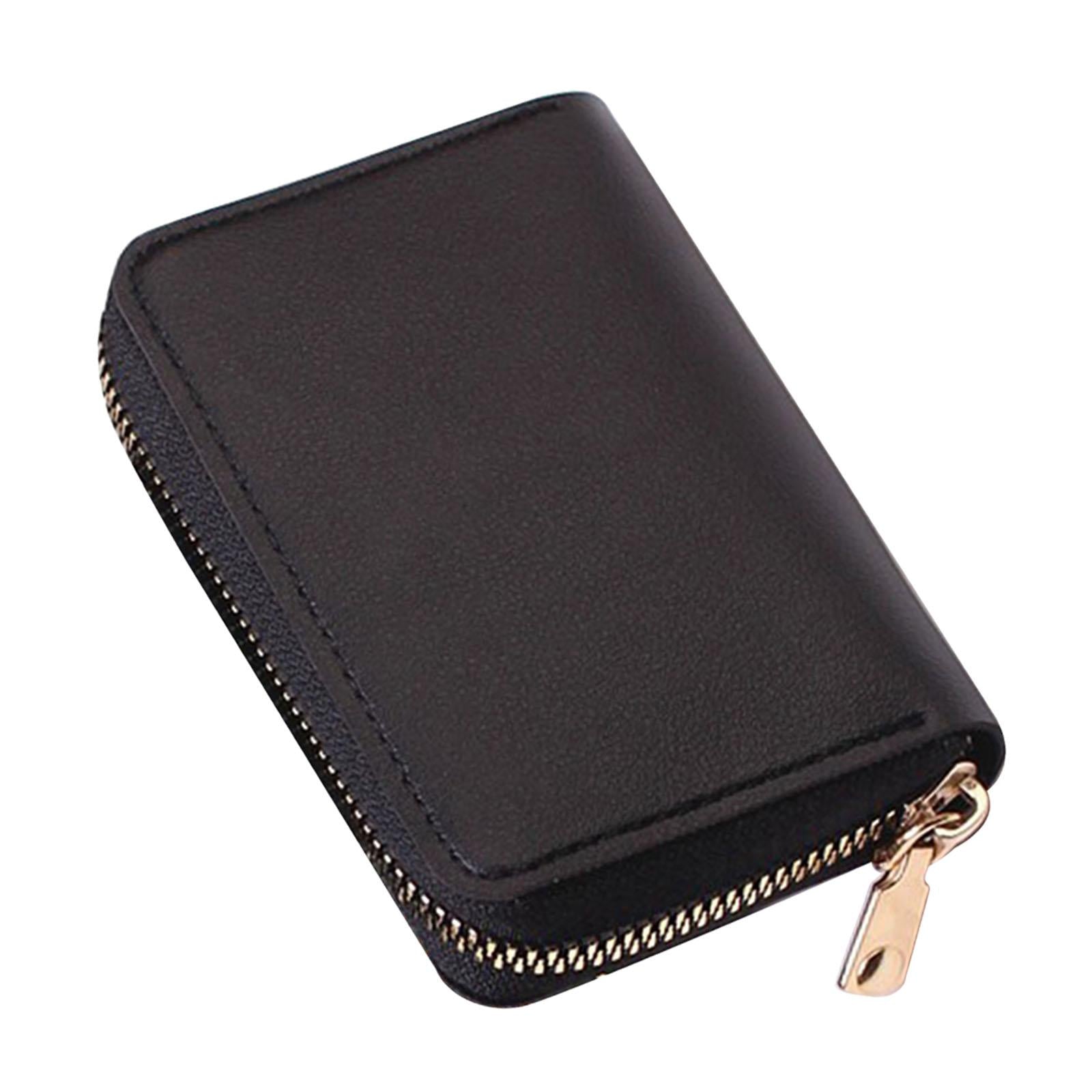 Fashion Men Woman PU Leather Money Clip Wallet Credit Card ID Holder black