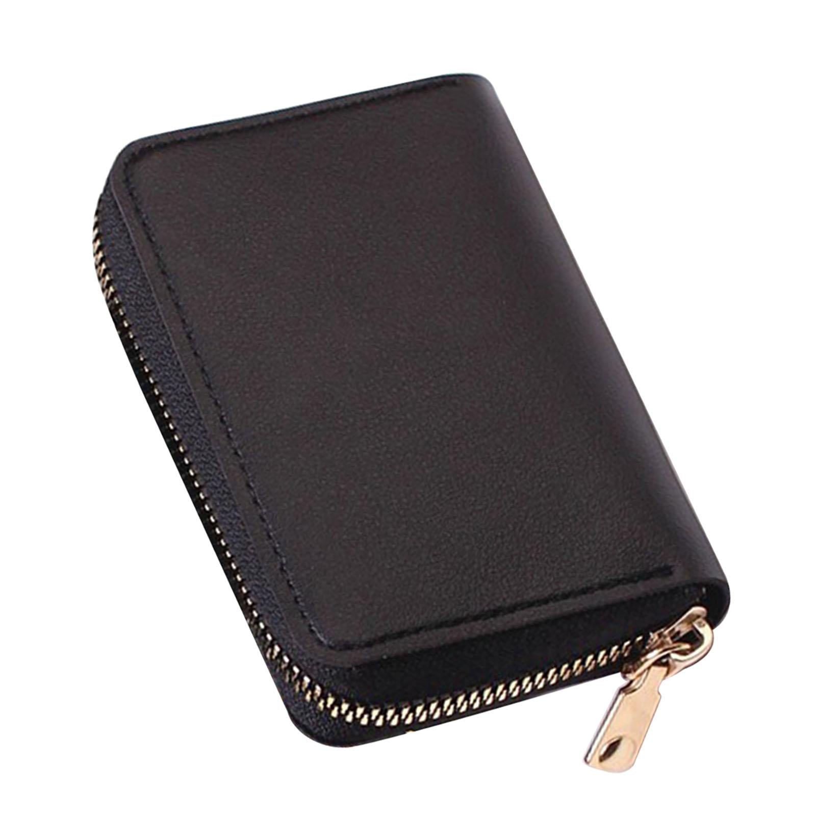 Fashion Men Woman PU Leather Money Clip Wallet Credit Card ID Holder black