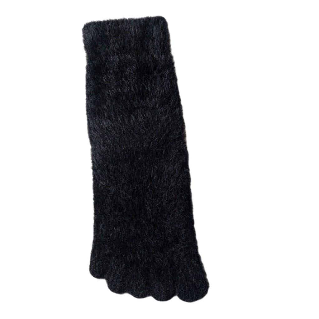 Thermal Five Finger Toe Socks Cozy Nylon Girls Women Men Sport Socks  Black