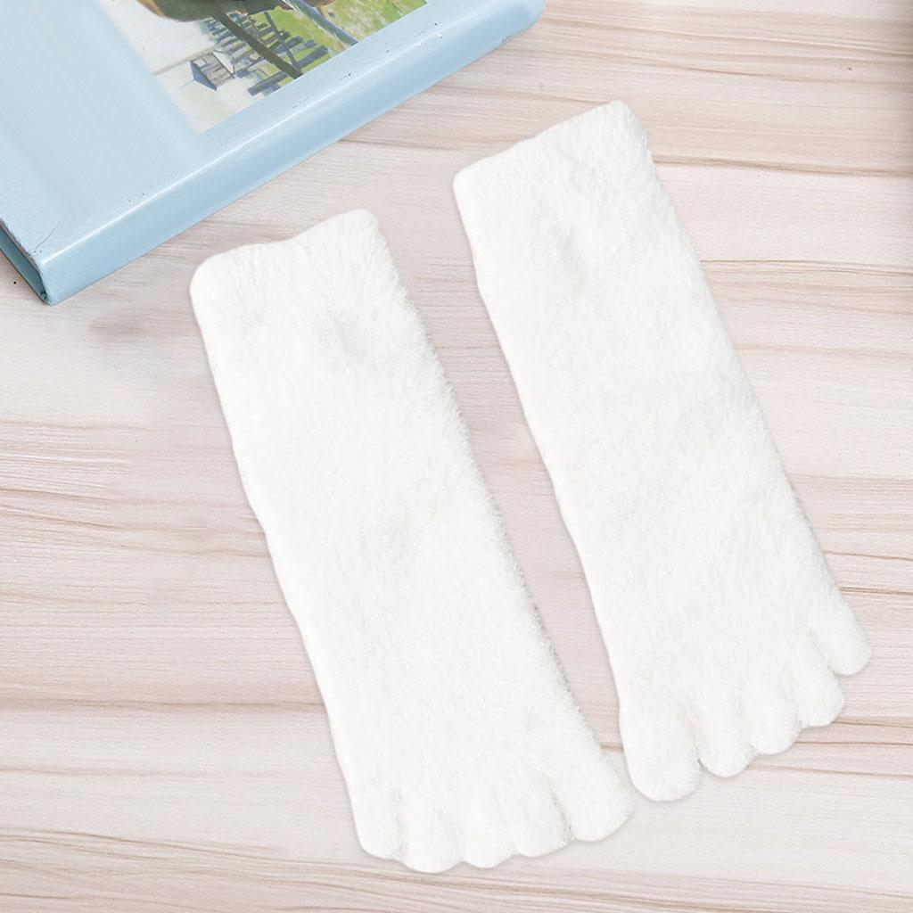 Thermal Five Finger Toe Socks Cozy Nylon Girls Women Men Sport Socks  White