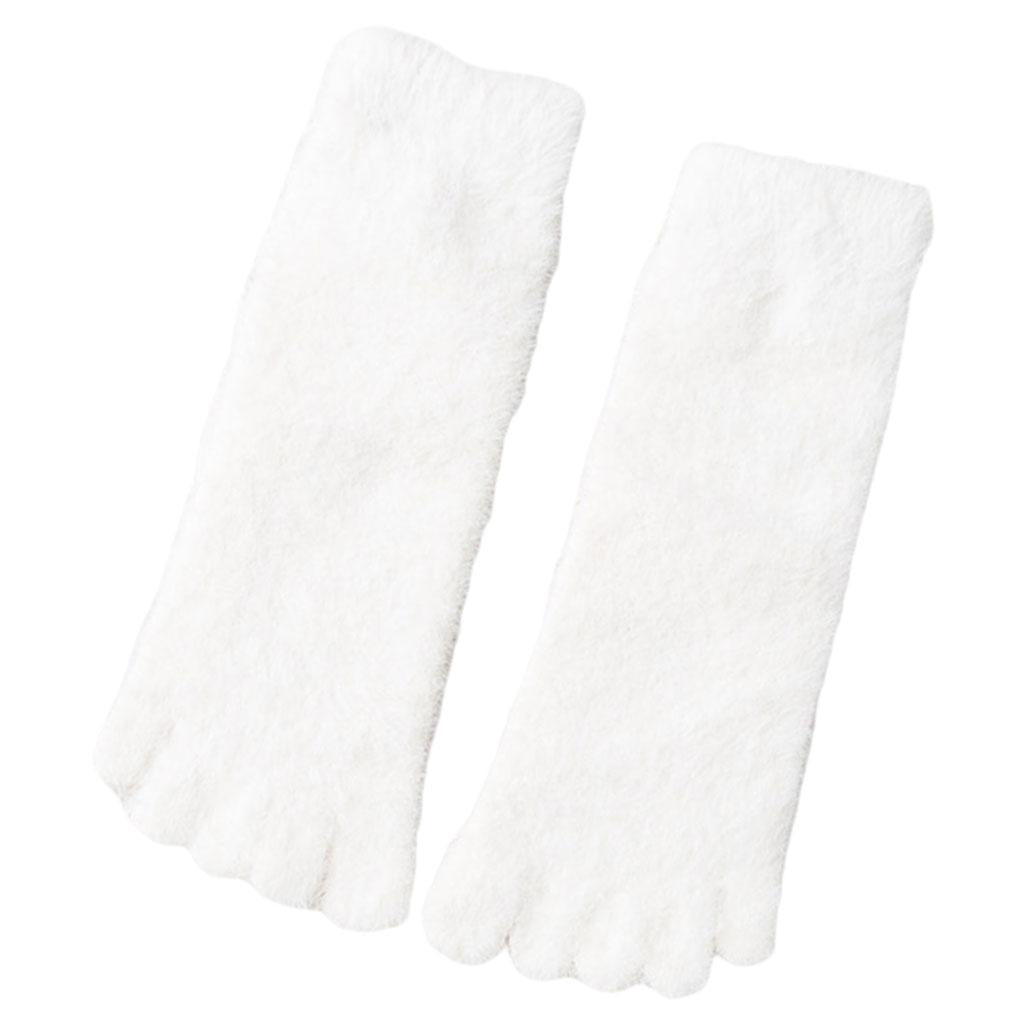 Thermal Five Finger Toe Socks Cozy Nylon Girls Women Men Sport Socks  White