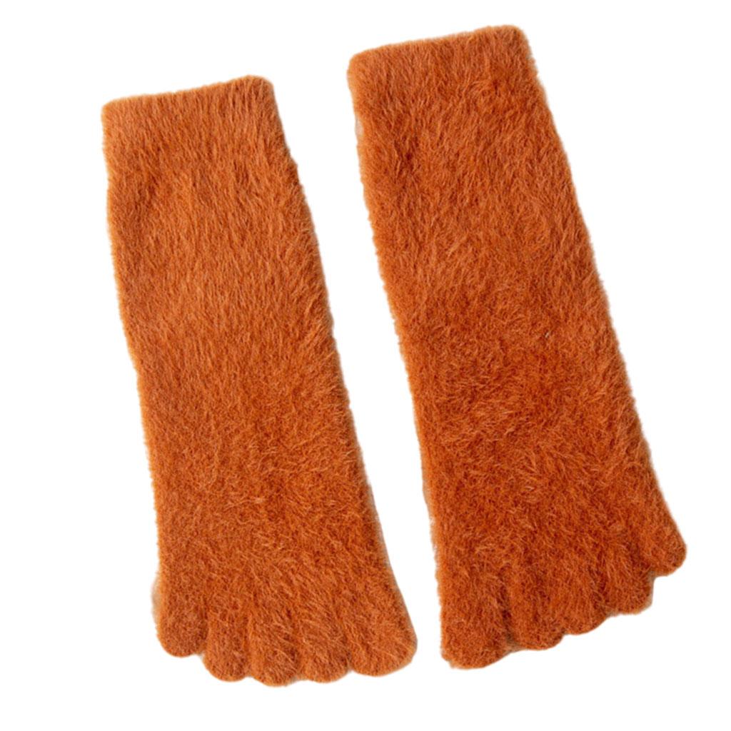 Thermal Five Finger Toe Socks Cozy Nylon Girls Women Men Sport Socks  Orange