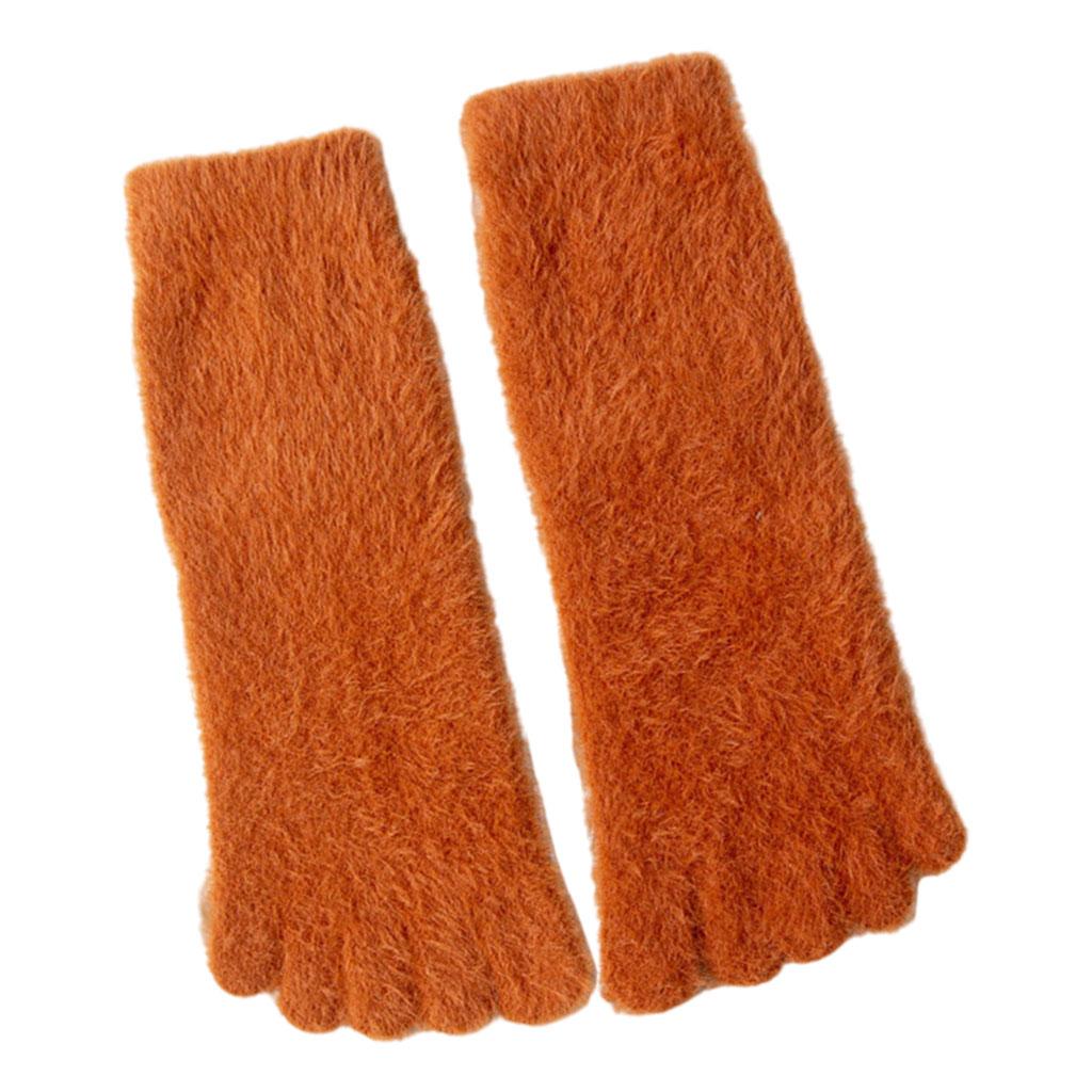 Thermal Five Finger Toe Socks Cozy Nylon Girls Women Men Sport Socks  Orange