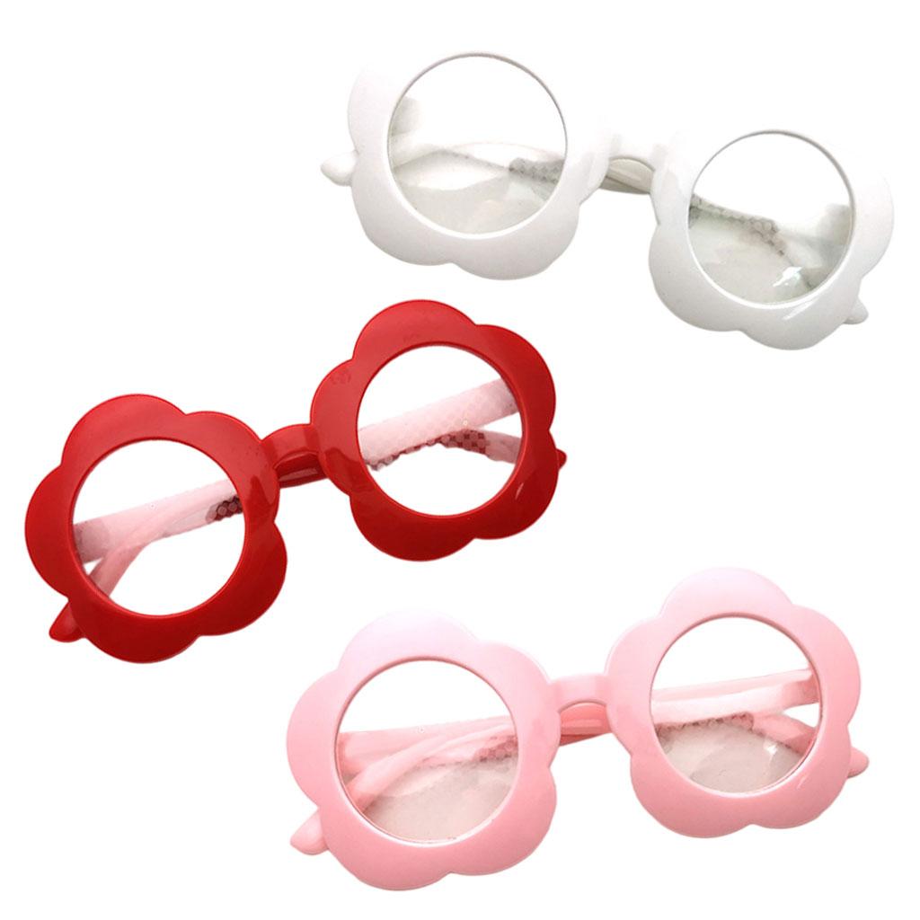 Flower Shape Special Effect Sunglasses Light Diffraction Glasses  white