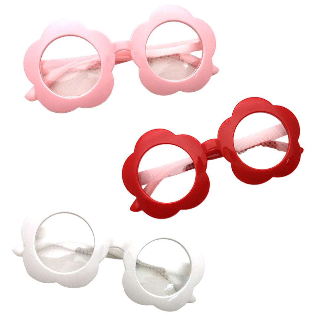 Flower Shape Special Effect Sunglasses Light Diffraction Glasses  white
