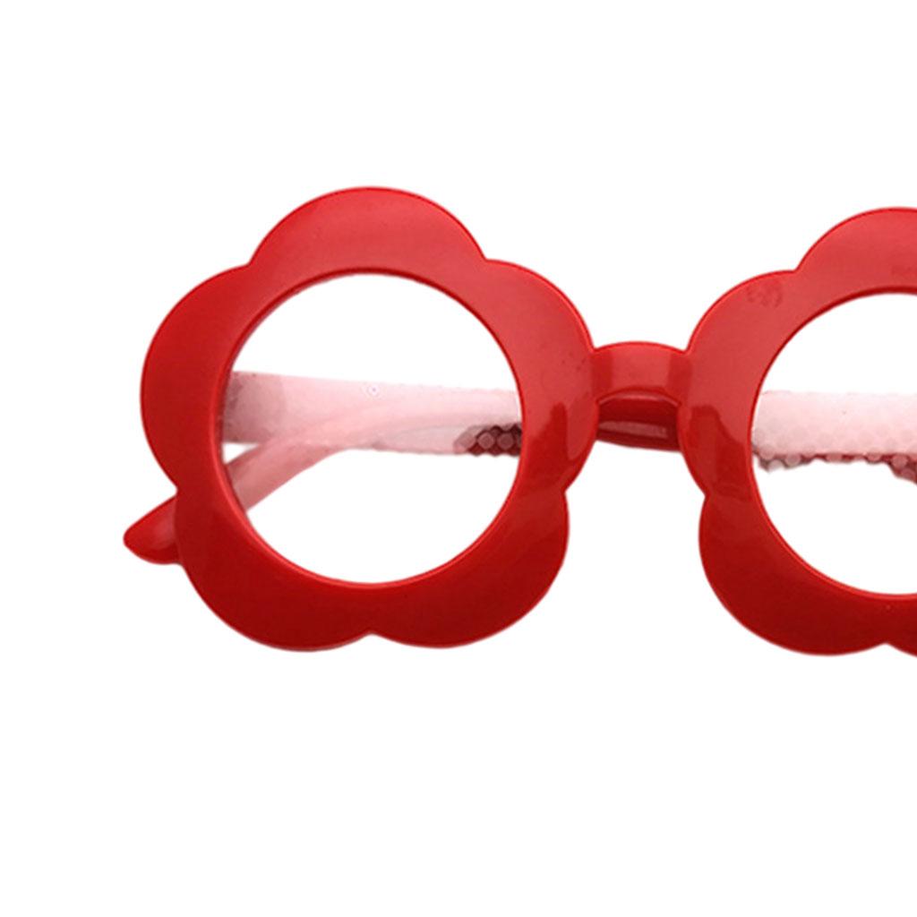 Flower Shape Special Effect Sunglasses Light Diffraction Glasses  red