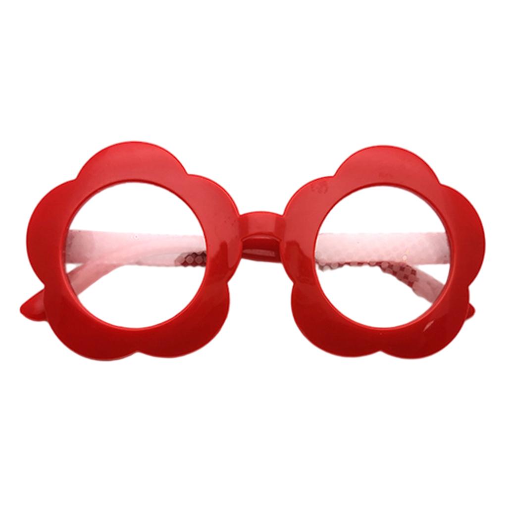 Flower Shape Special Effect Sunglasses Light Diffraction Glasses  red