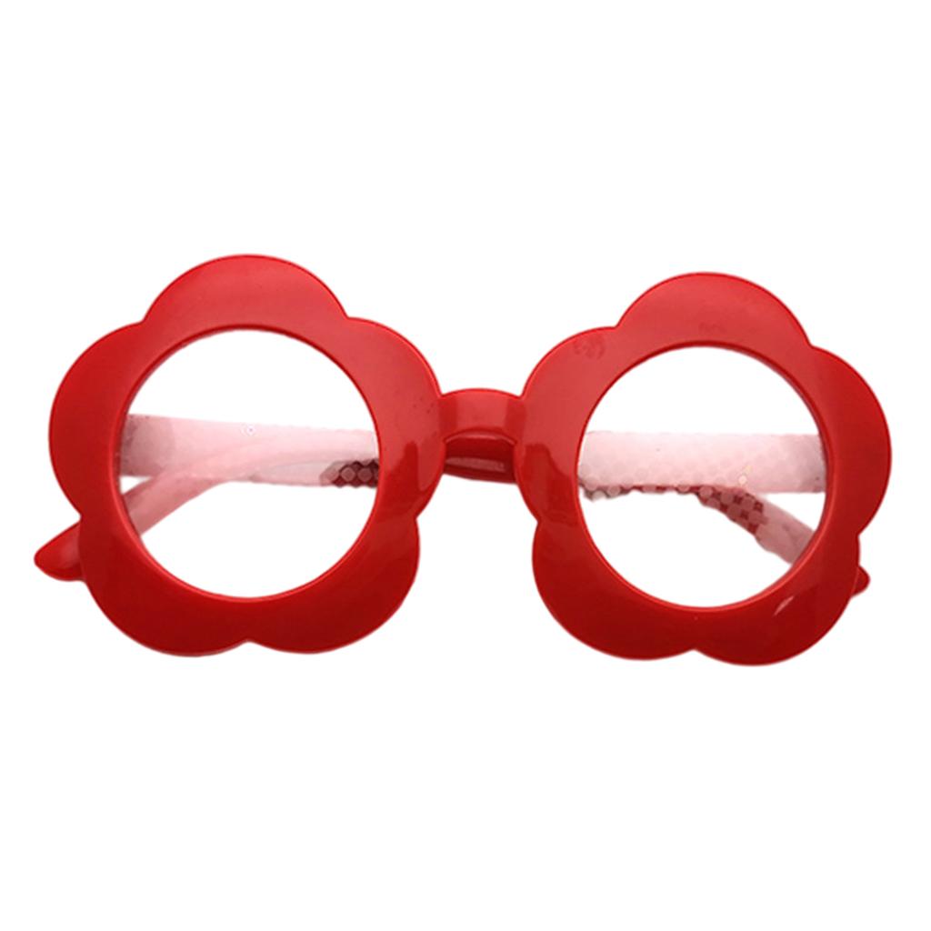 Flower Shape Special Effect Sunglasses Light Diffraction Glasses  red