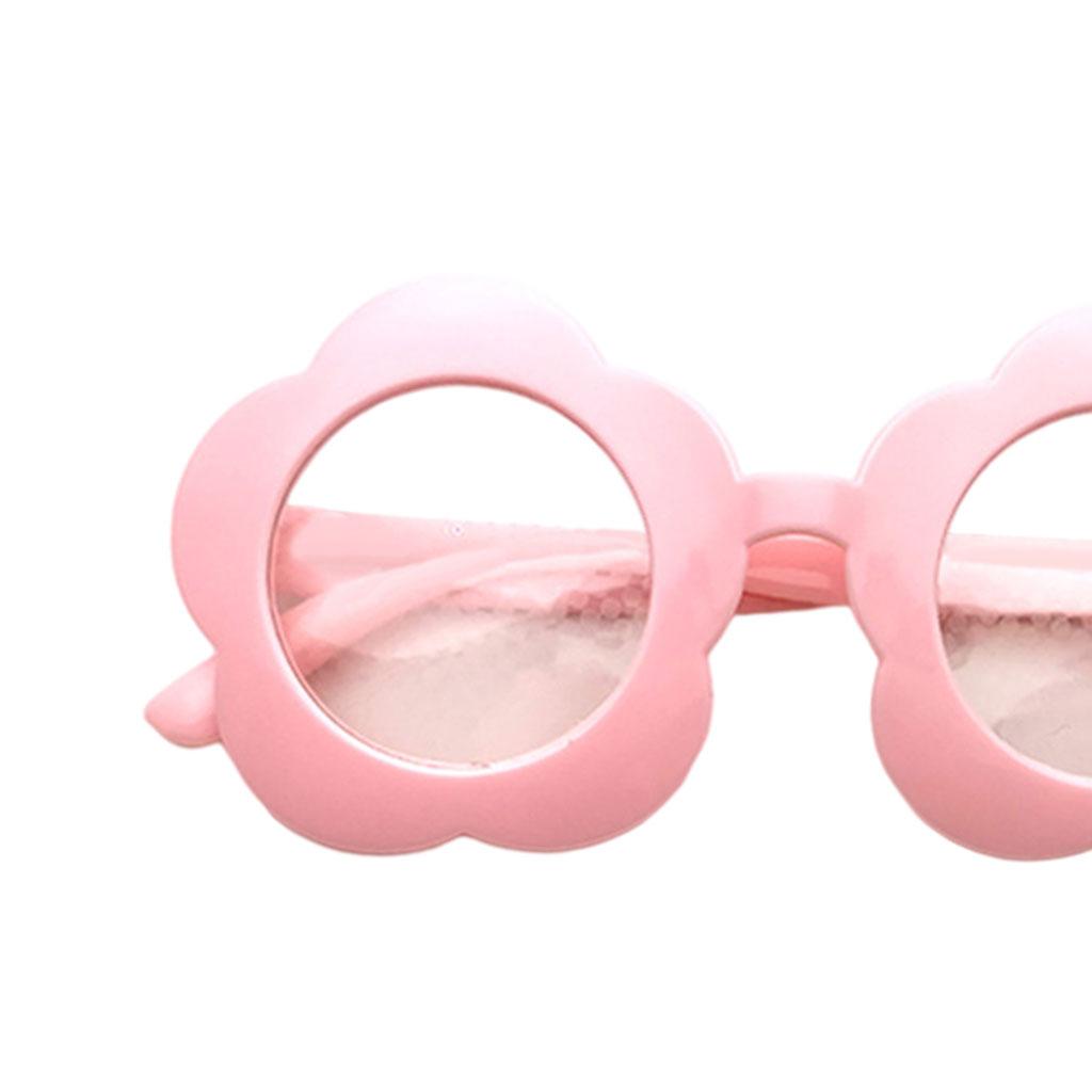 Flower Shape Special Effect Sunglasses Light Diffraction Glasses  pink