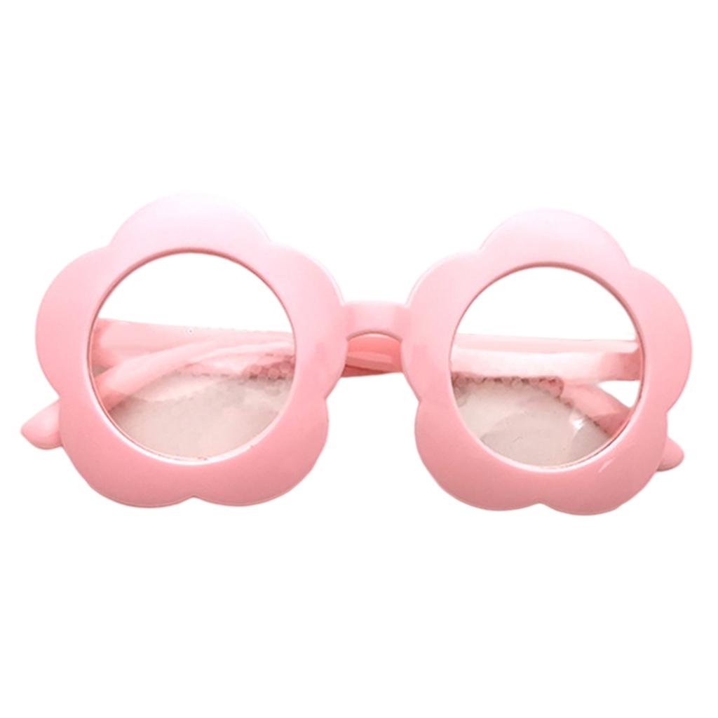 Flower Shape Special Effect Sunglasses Light Diffraction Glasses  pink