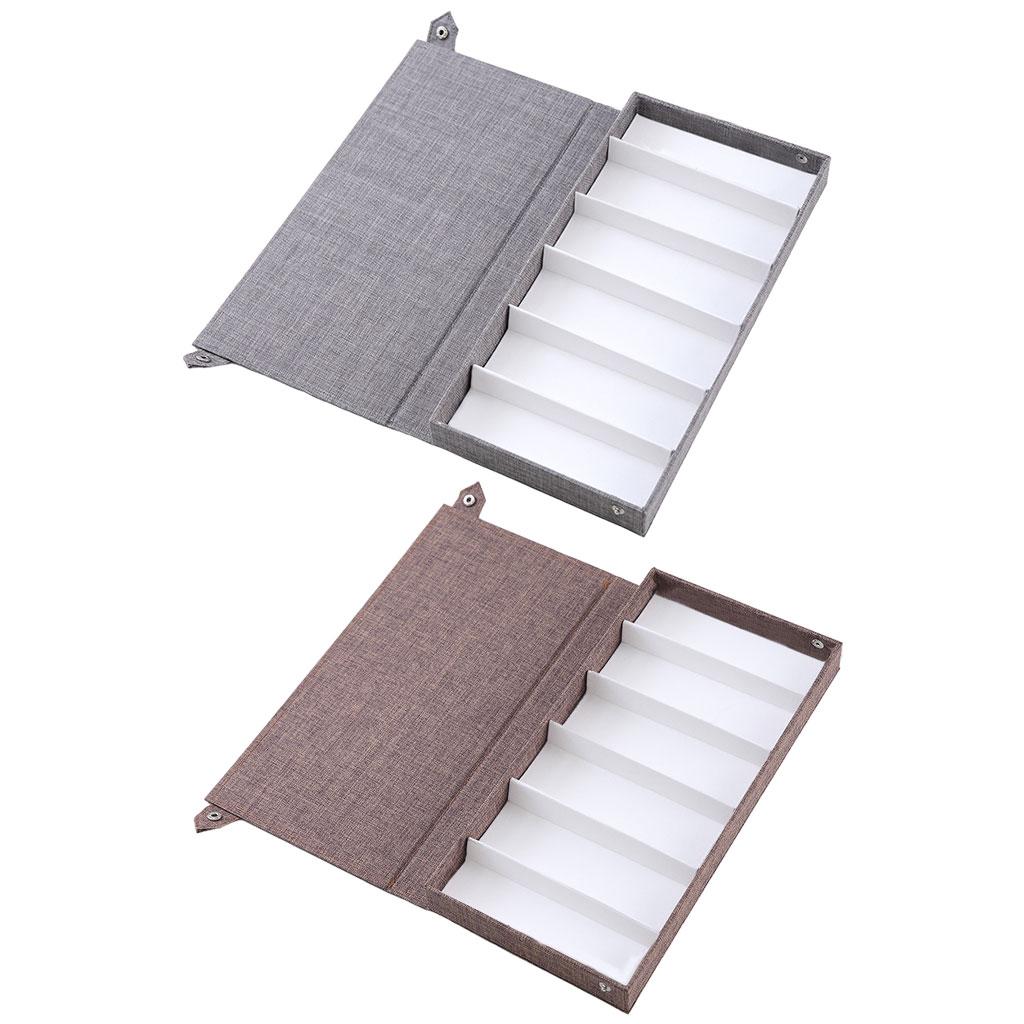 6 Slot Portable Glasses Case Box Storage Organizer Watches Display Gray