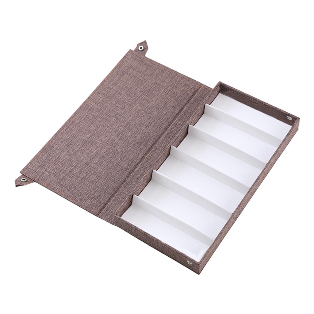 6 Slot Portable Glasses Case Box Storage Organizer Watches Display Coffee