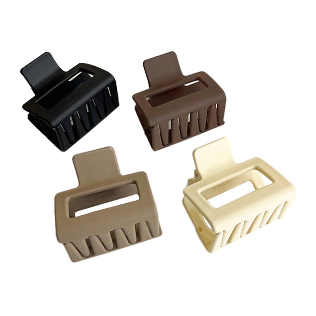 4x Sweet Hair Claw Fashion Pin Strong Hold Styling for Winter small square